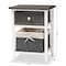 Baxton Studio Shadell Modern Transitional Two-Tone Wood 1-Drawer Storage Unit with Basket-Dark Grey and White 198-12276-ZORO - alternate 2